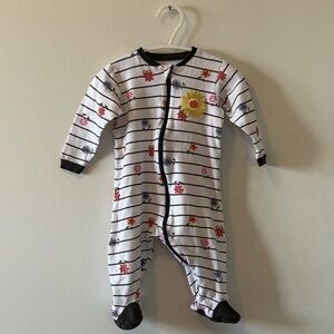 Tuffy Floral Striped Kids Sleeper, Size 6M, PRELOVED